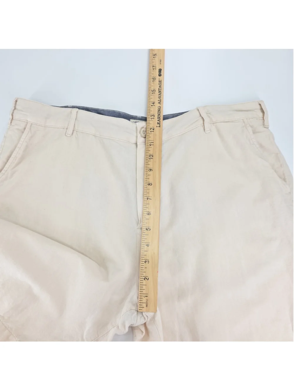 Faherty Tradewinds Linen Blend Shorts Mens 36 Stone Beige Flat Front 9